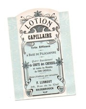étiquette Lotion capillaire à base de Pilocarpine - Format : 7.5x11 cm