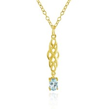 Ovale Topaze Bleu Noeud