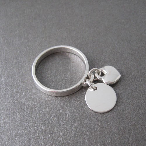 Bague anneau breloque pastille