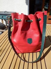 grand sac RENOUARD rouge et vert porté épaule état neuf
