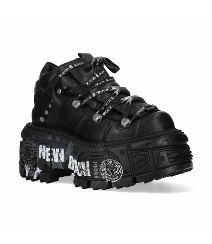 Botte cuir noire unisexe - en,