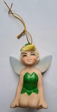 fée clochette Tinkerbell figurine ceramique ornament noel années 90