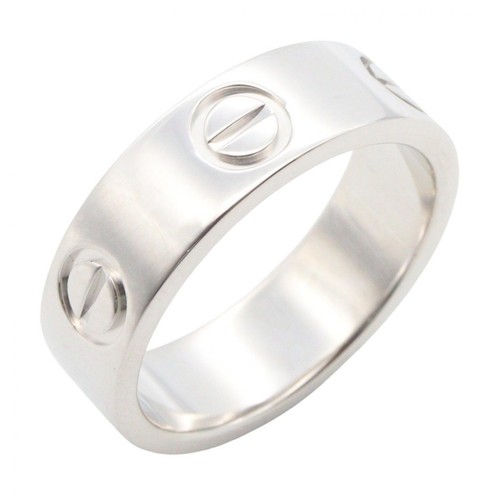 Bague cartier love - or, blanc