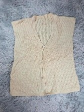 Gilet vintage tricot beige