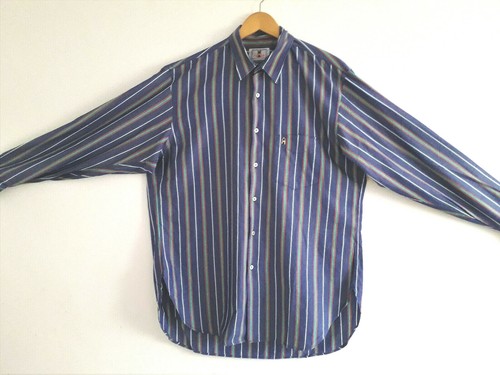 Chemise vintage bleue - chemise,