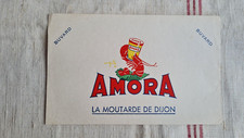 ANCIEN BUVARD PUBLICITAIRE AMORA MOUTARDE DIJON