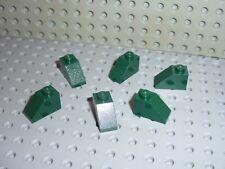 6 x LEGO DkGreen slope brick