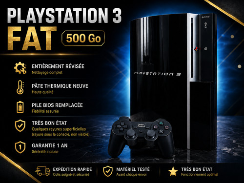 Ps3 fat 500 garantie - go, 1
