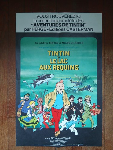Rare affiche tintin lac - affiche,