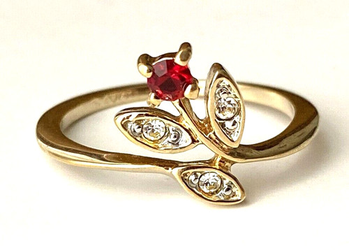 Bague doré vintage signé - doré,