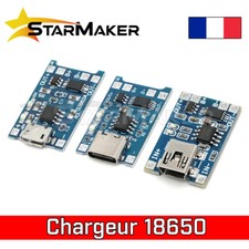 TP4056 Module chargeur 18650 batterie LiPo Lithium 1A avec protection décharge