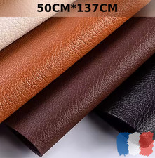 Patch Autocollant Réparation Cuir 50x137cm Simili Cuir pour Canapé et Siège Auto