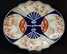 A 1850 grand plat porcelaine