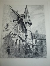 Henry CHEFFER (1880-1957) EAU FORTE ORIGINALE BEAUNE COTE d'OR BOURGOGNE 1940 a