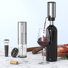 Distributeur de vin électrique rechargeable en acier inoxydable aération et ve