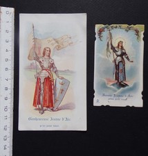 2 images pieuses religieuses Jeanne d'Arc
