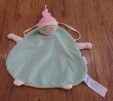 T6G / doudou plat poupée lutin bleu vert jaune rose COROLLE