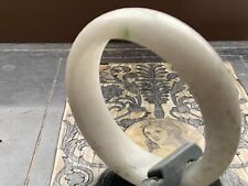 Superbe Jonc  gros Bracelet big Handring  En Jade  International nuance de vert