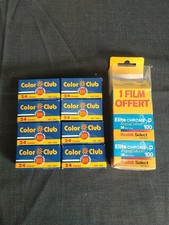 Lot 11 Pellicules Négatifs Couleur Color Club 8*24 Poses 3*36 Poses Liv Offerte 