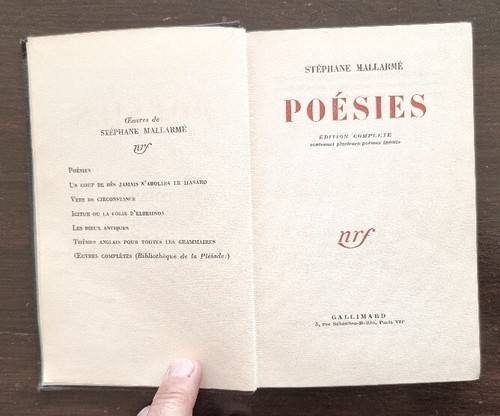 Stéphane mallarmé poésies - stéphane,
