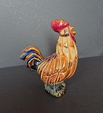 Coq De Rosa Rinconada. Fait main Uruguay. Doré et Platine. Collection.