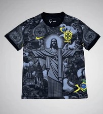 Concept Maillot Foot Brésil Noir Jesus