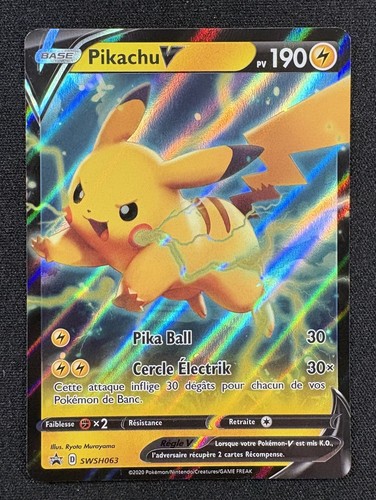 Carte pokémon pikachu v - pokémon,