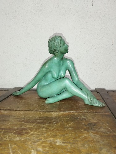 Statue bronze nue feminin - bronze,