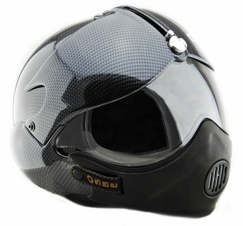 Open face scooter motorcycle - open,