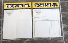 Ancienne Facture Publicitaire Huile Voiture Thomson  Automobilia A4 Lot X2 Auto