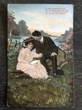 CP MOUSTACHU FEMME CHAPEAU