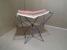 Ancien siège pliant métal + toile pour pêche / campeur....