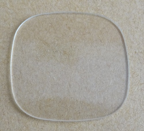 Verre montre plat carre mm - montre,
