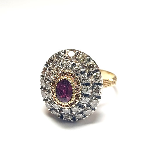 Bague antique massif 18k - antique, or