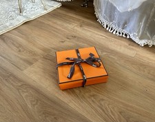 Boîte Vide Hermès Rangement ,  20x20x4,5  Avec Ruban