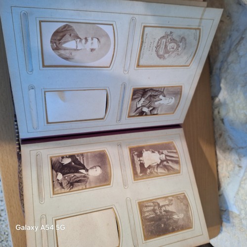Ancien album photo cuir - ancien, et