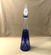 grande carafe en cristal de SAINT LOUIS doublé BLEU modèle MASSENET 42cm Couleur