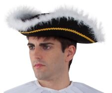 Chapeau TRICORNE Noir Plumes