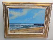 MARINE huile  "lignes de plage  "   ARTISTE réf drouot artprice akoun