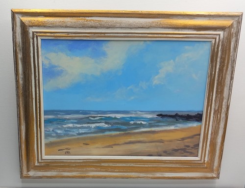 Marine huile lignes de plage - huile,