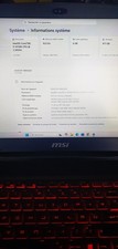 Ordinateur portable gaming msi