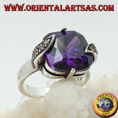 Bague argent 925 zircon - argent,