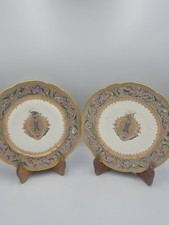 Rare Paire D'assiettes XIXe