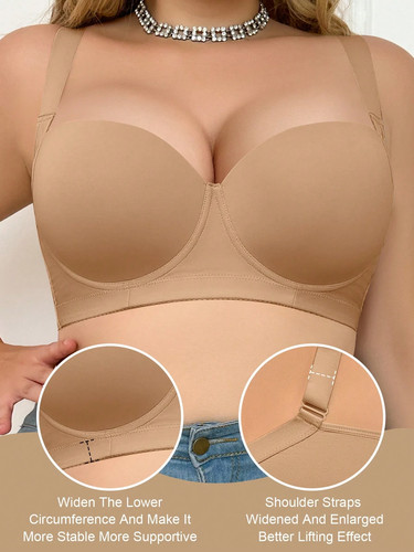 Ladies beige seamless - seamless, bra