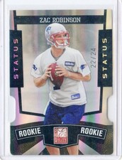 2010 ELITE #168 ZAC ROBINSON "STATUS" ROOKIE RC 22/24 - NEW ENGLAND PATRIOTS
