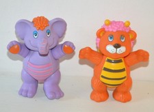 Lot 2 figurines personnage articulés WUZZLES Lion Elephant HASBRO 1985 vintage