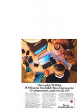 PUBLICITE ADVERTISING  1984   TEXAS INSTRUMENTS  ordinateur TI 99/4 A