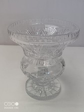 Grand vase cristal - , taillé