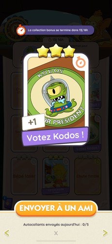 Votez kodos carte monopoly - kodos,