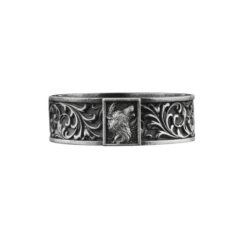 Bague bande lune loup - lune,